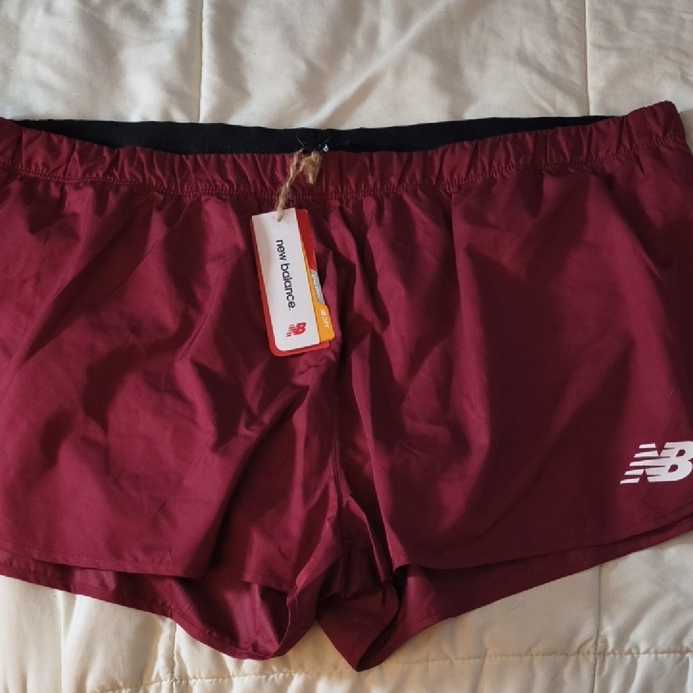 New Balance Burgundy Sports Shorts
